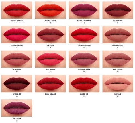 ysl slim matte lipstick swatches|ysl lipstick color chart.